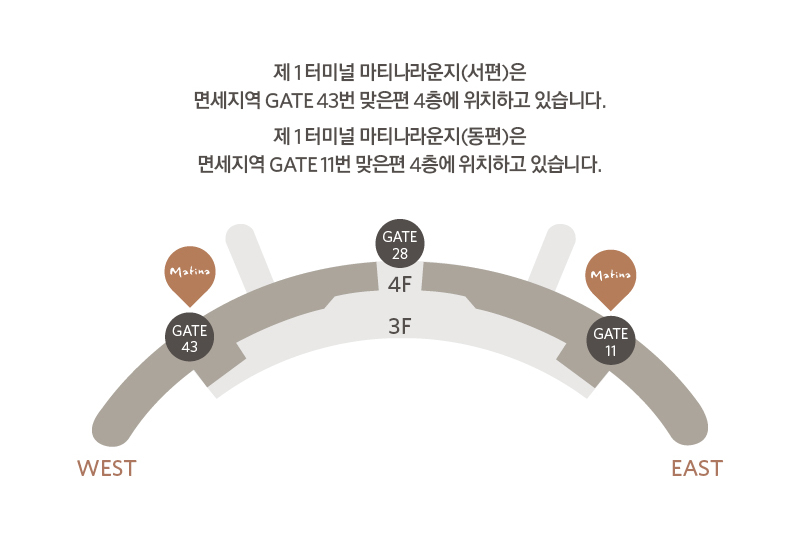 인천공항 라운지 어디 갈까? 스카이허브 vs 마티나 라운지 비교 4 fig mapMatina01